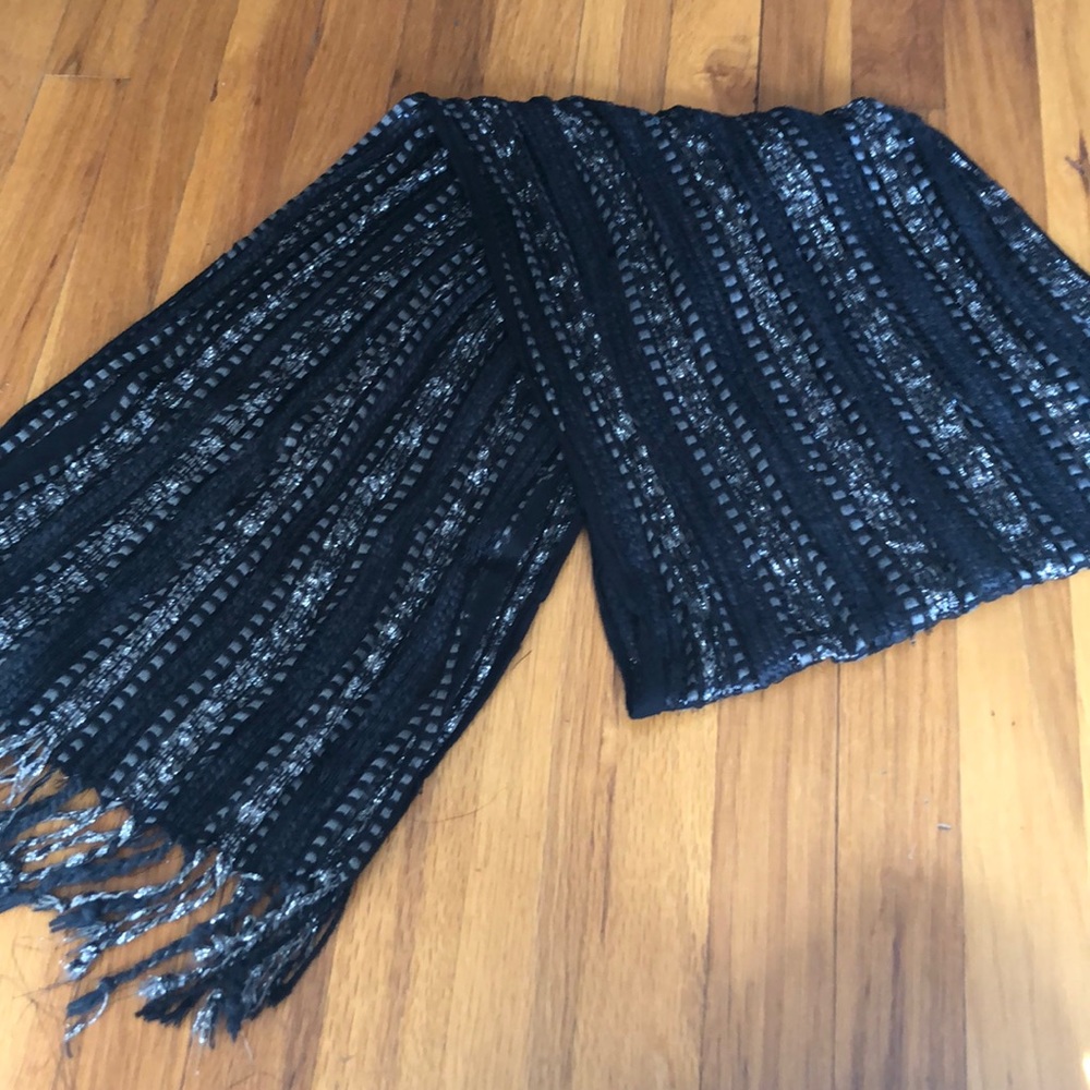 Black silver scarf